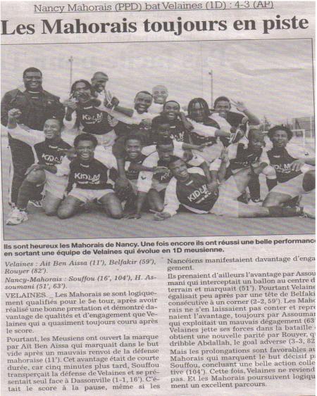 COUPE DE FRANCE DE NANCY MAHORAIS 4eme tour